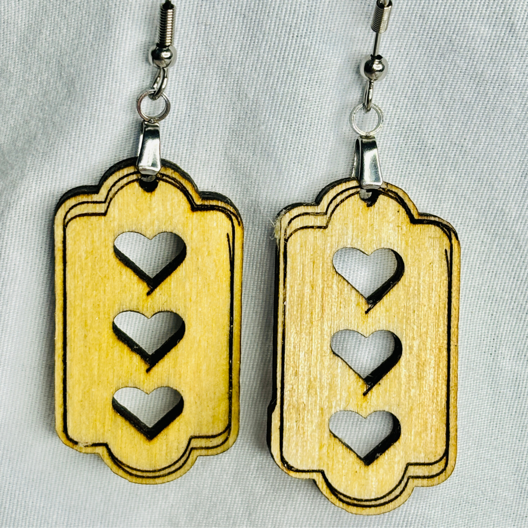 Heart Trio Earrings
