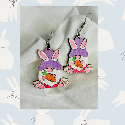 Bunny Gnome Dangle Earrings