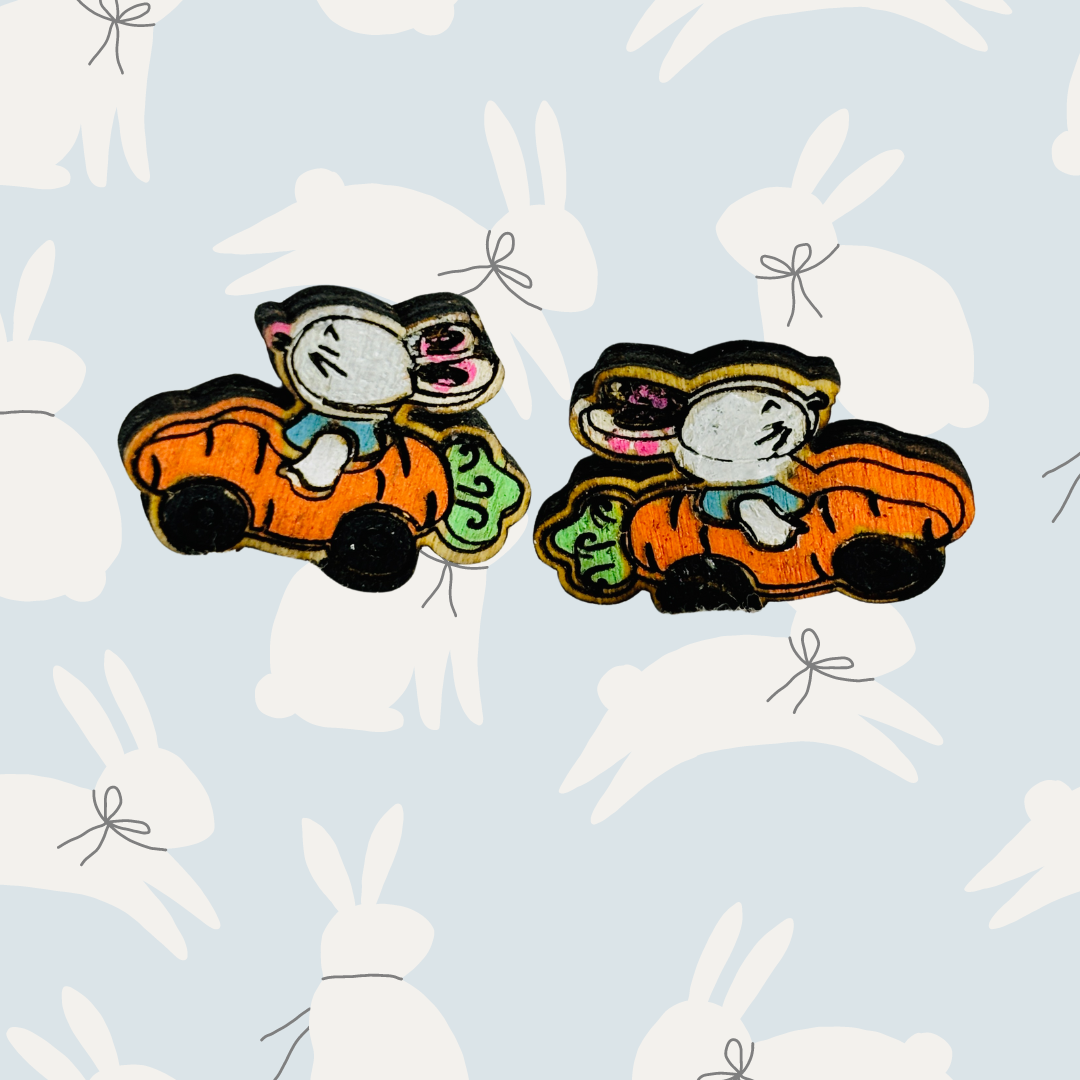 Carrot Mobile Stud Earrings