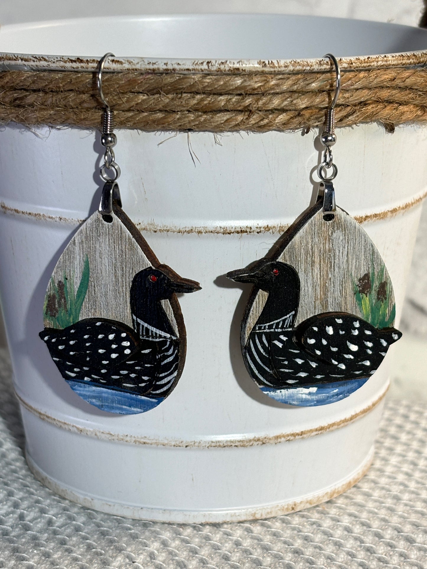 Loon 3d Earrings
