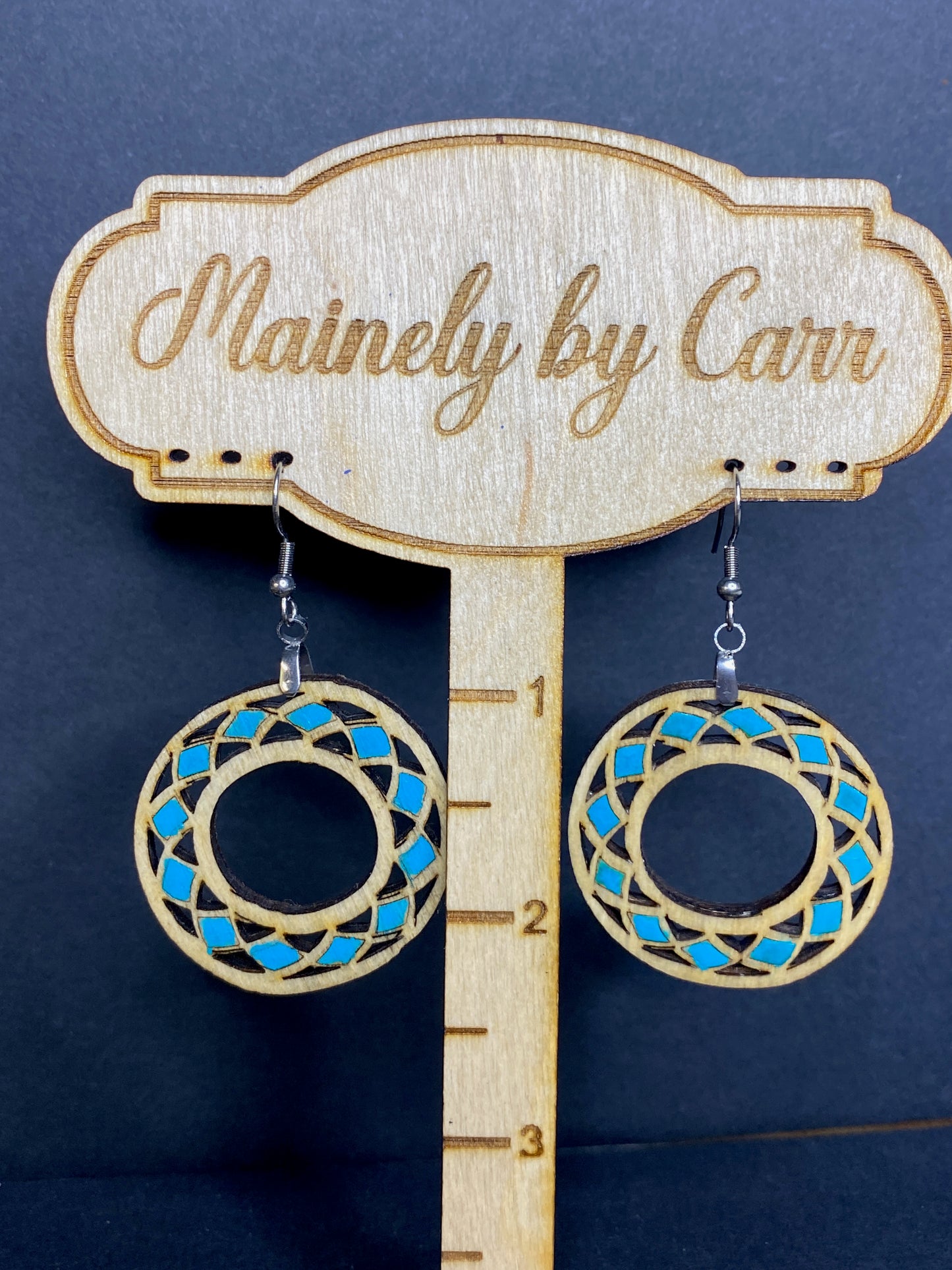 Western Diamond Circle Earrings