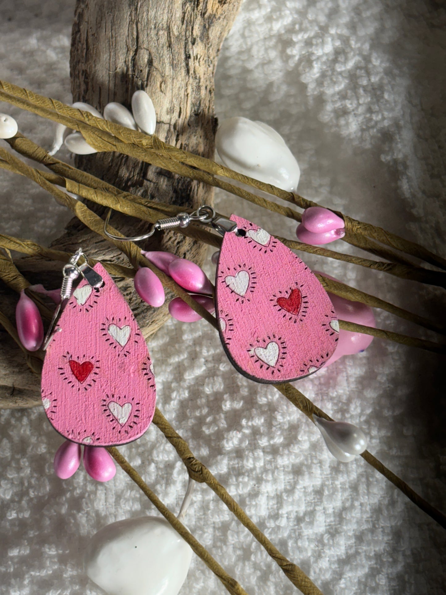 Hearts and Hearts Teardrop Dangle