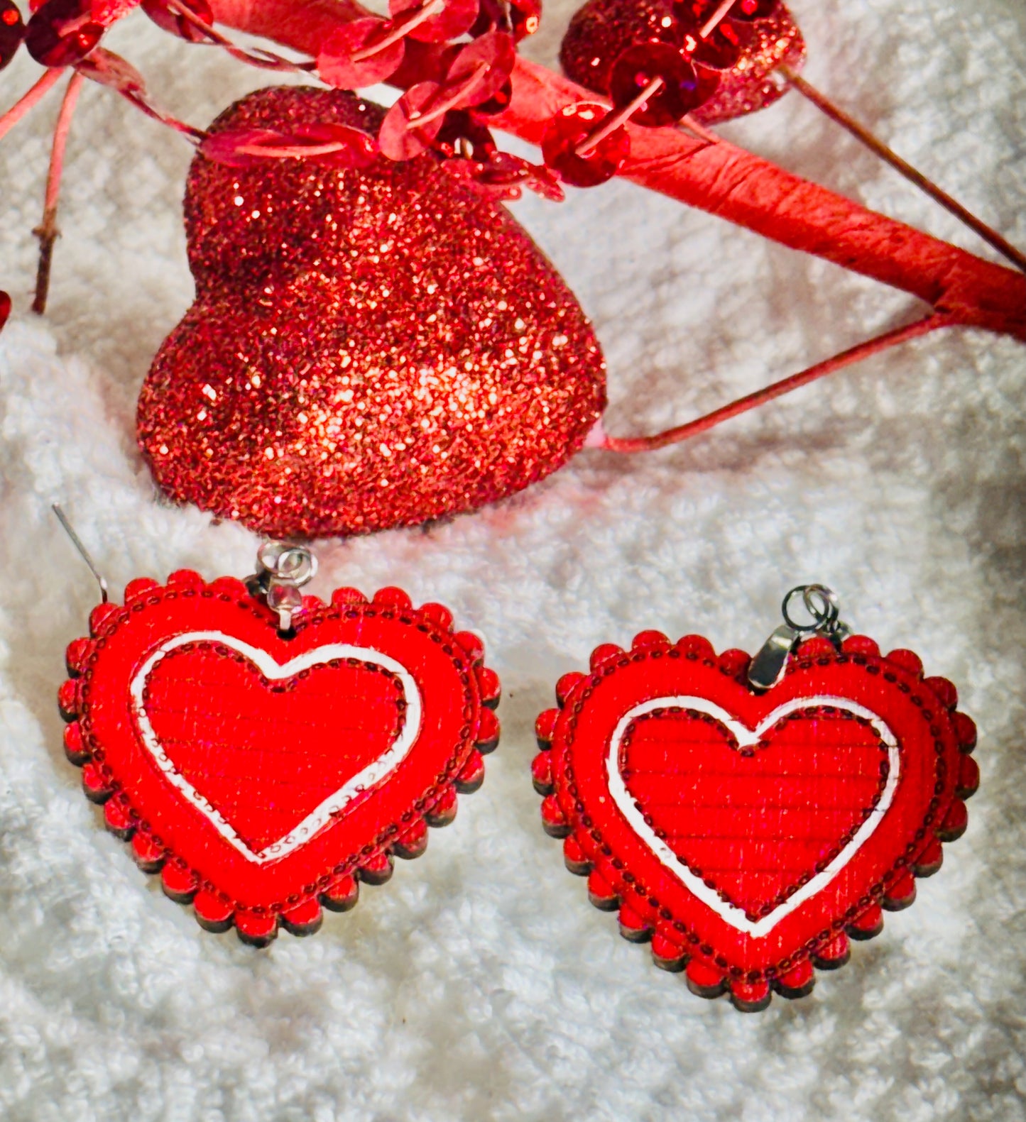 Shocking Red Earrings