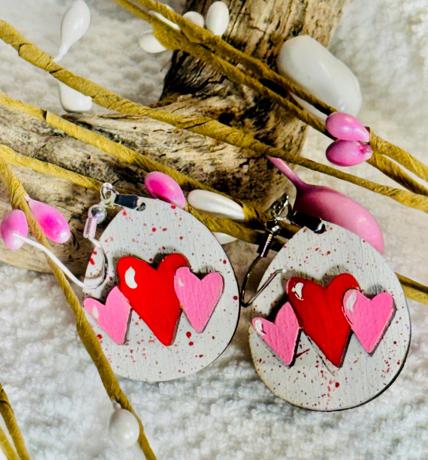 Hearts in a Row Dangle