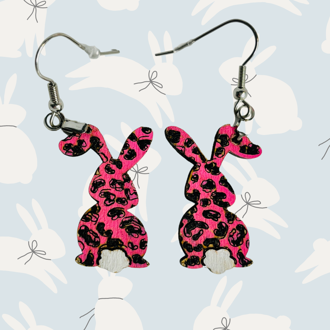 Cheeta Bunny Dangle Earrings