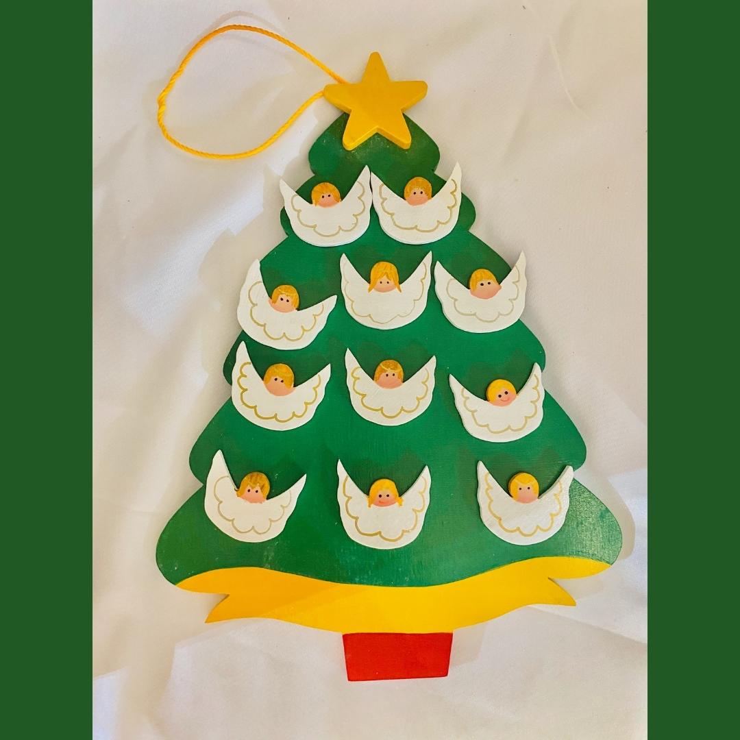 Personalized Ornament 11 Angels on a Christmas Tree 8.5" x 7"