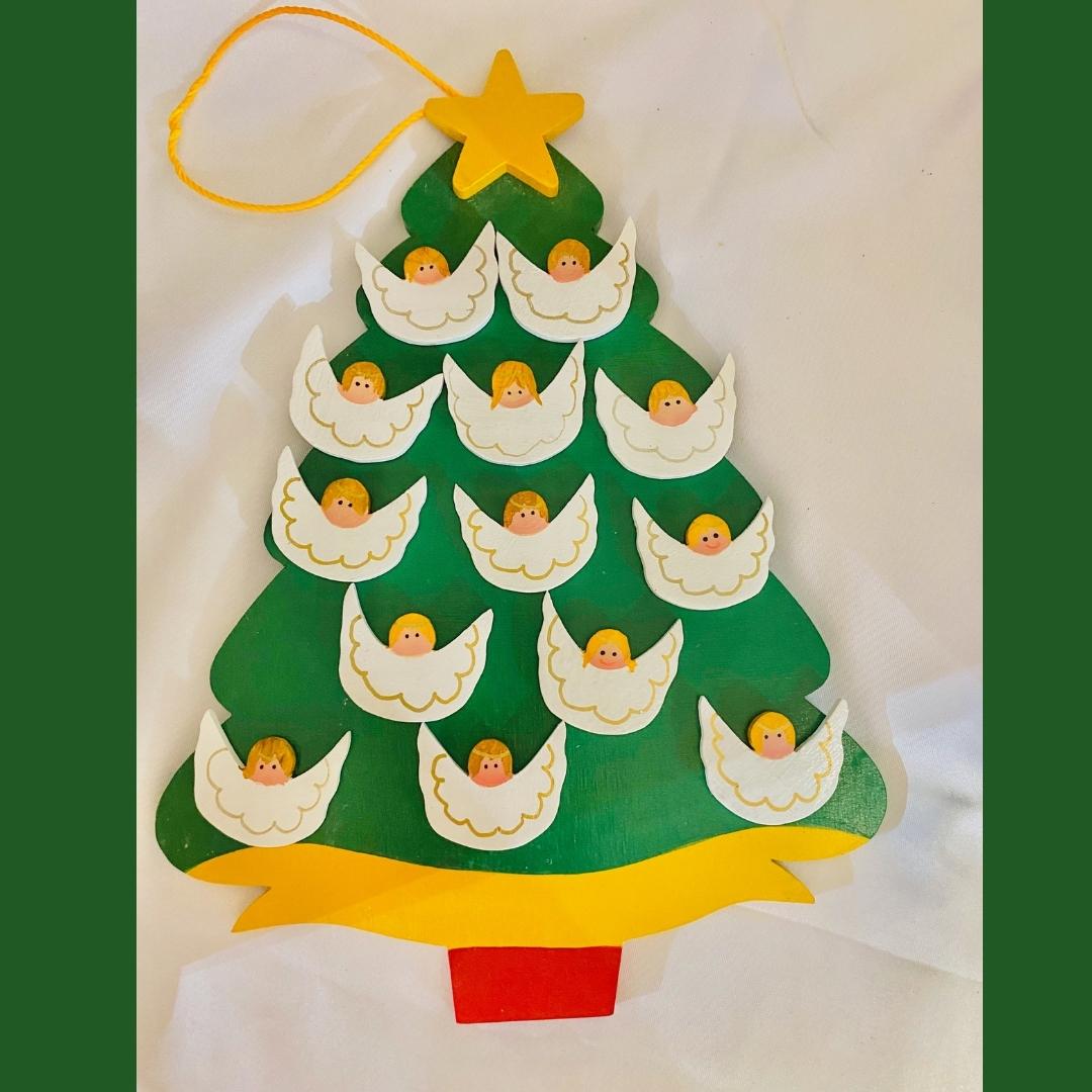 Personalized Ornament 13 Angels on a Christmas Trees  8.5" x 7"