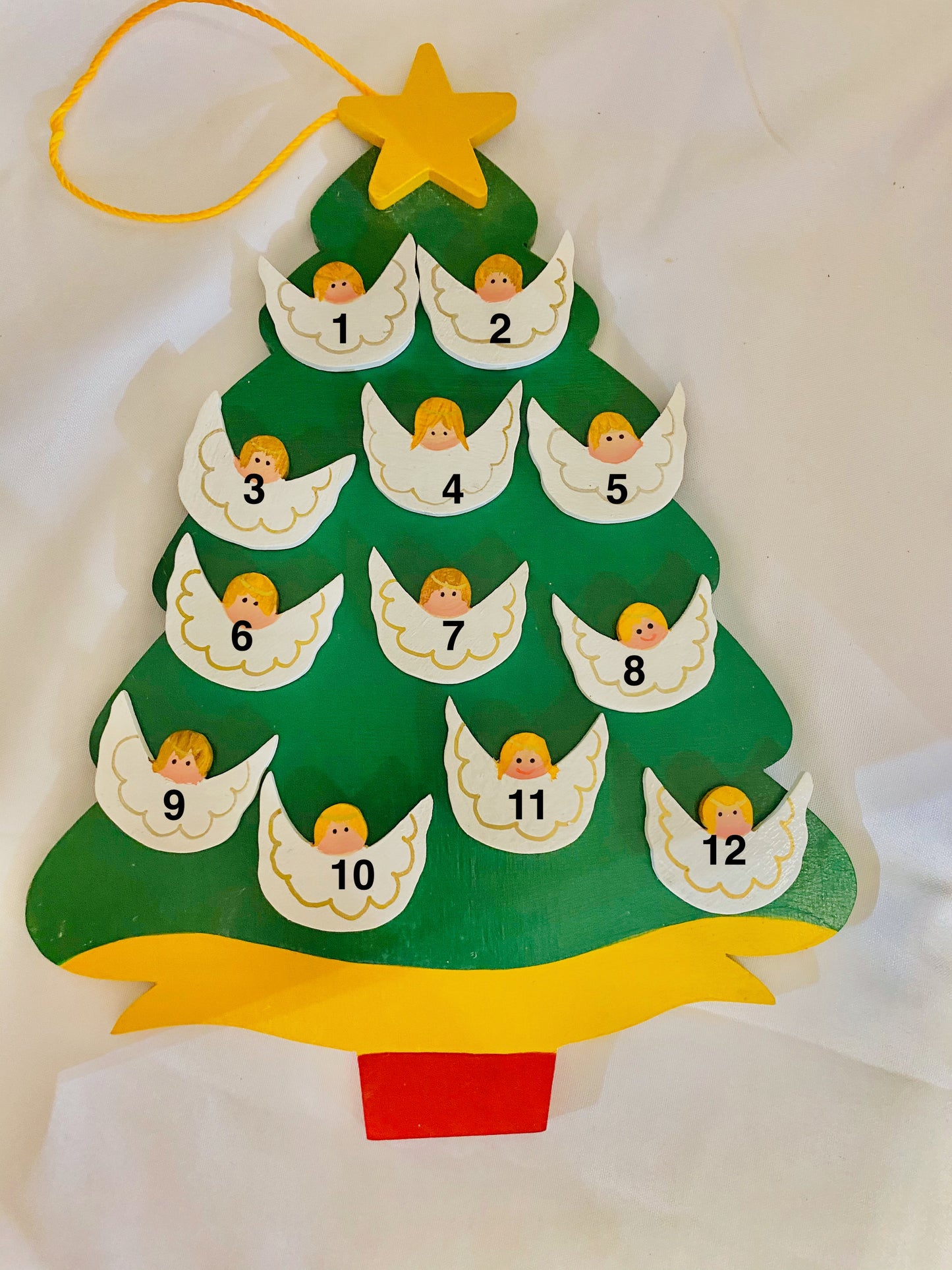 Personalized Ornament  12 Angels on a Christmas Tree 8.5" x 7"