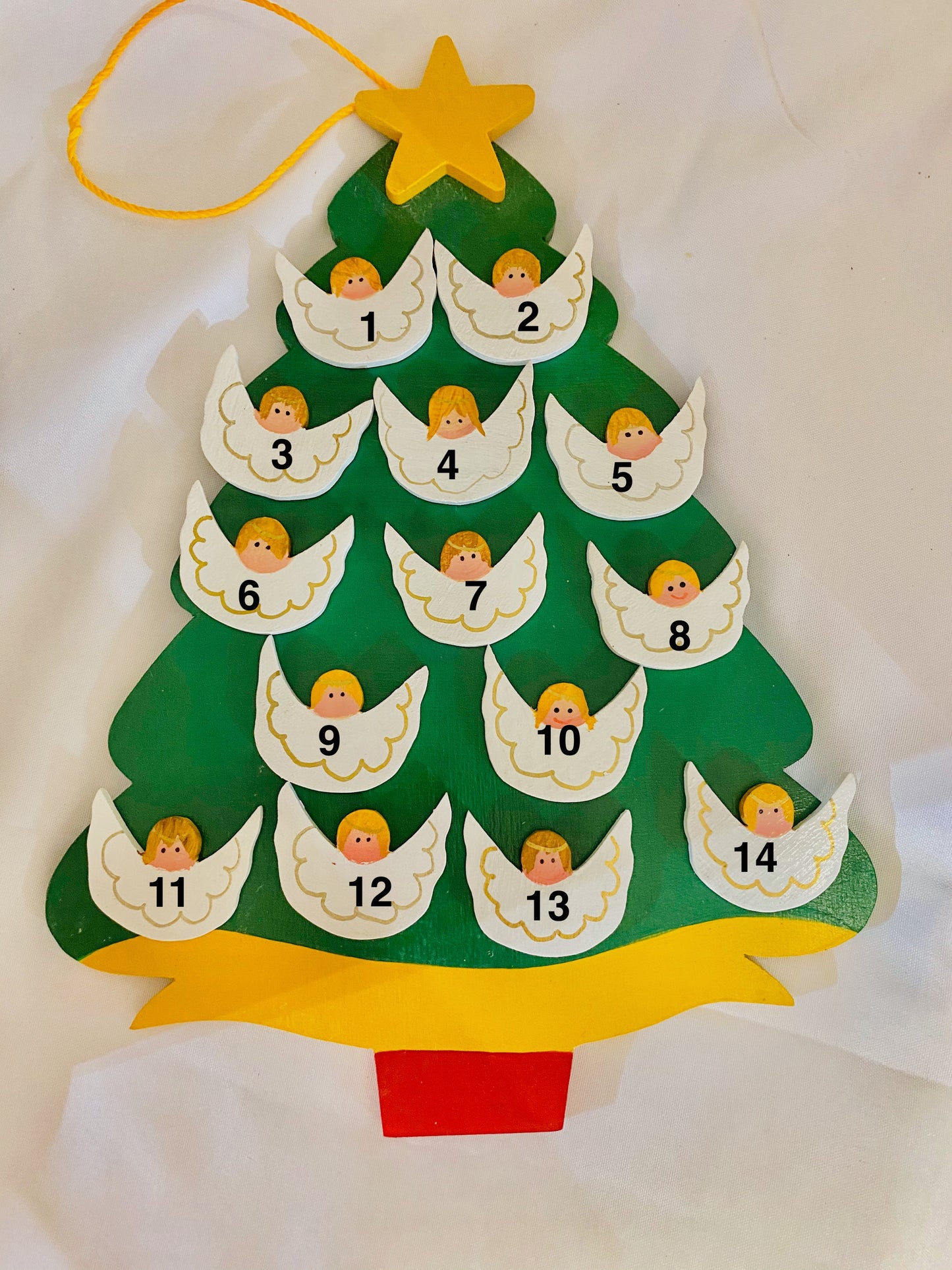 Personalized Ornament 14 Angels on a Christmas Tree  8.5" x 7"
