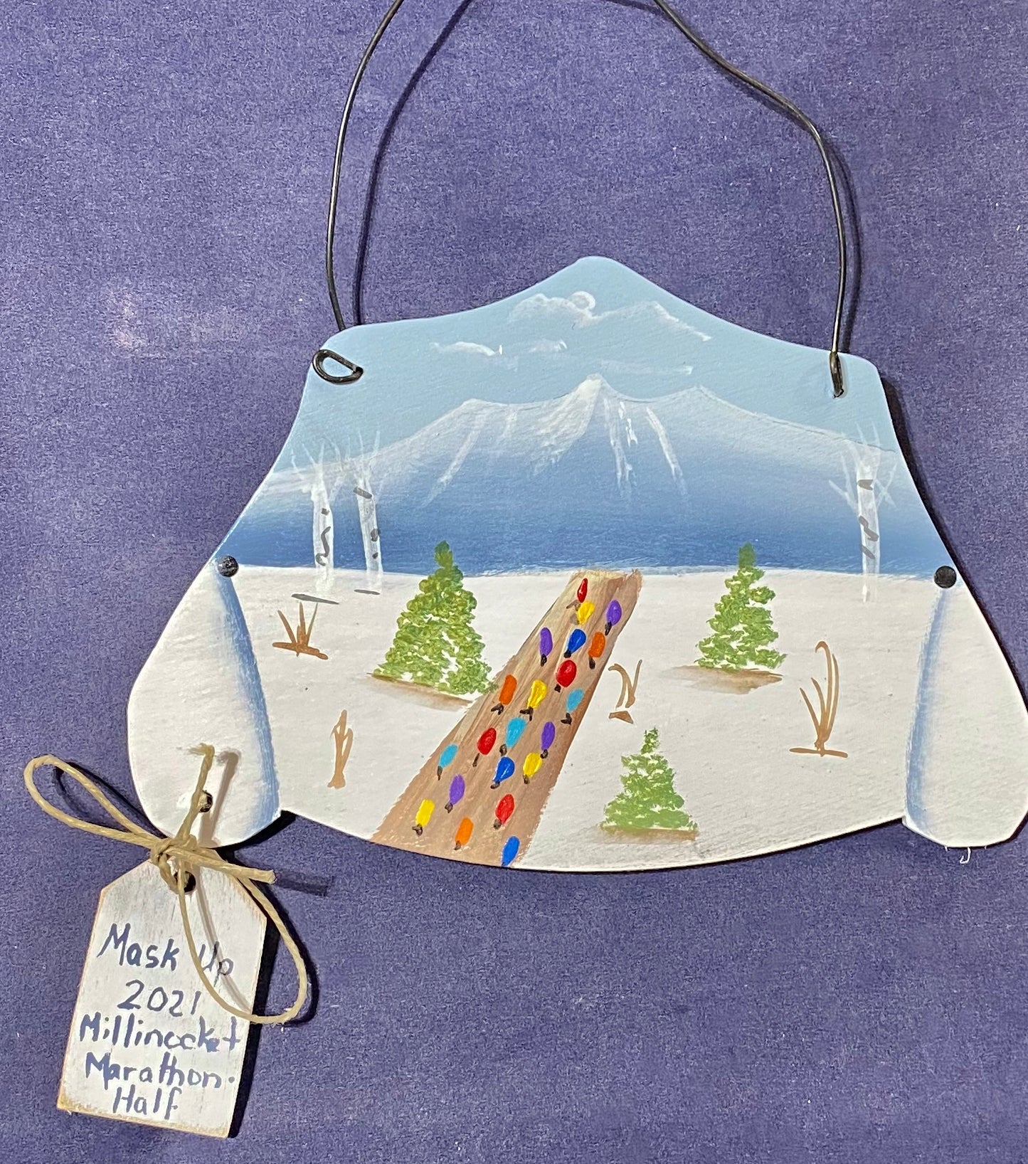 2021 Millinocket Marathon-Half Hand Painted Ornament