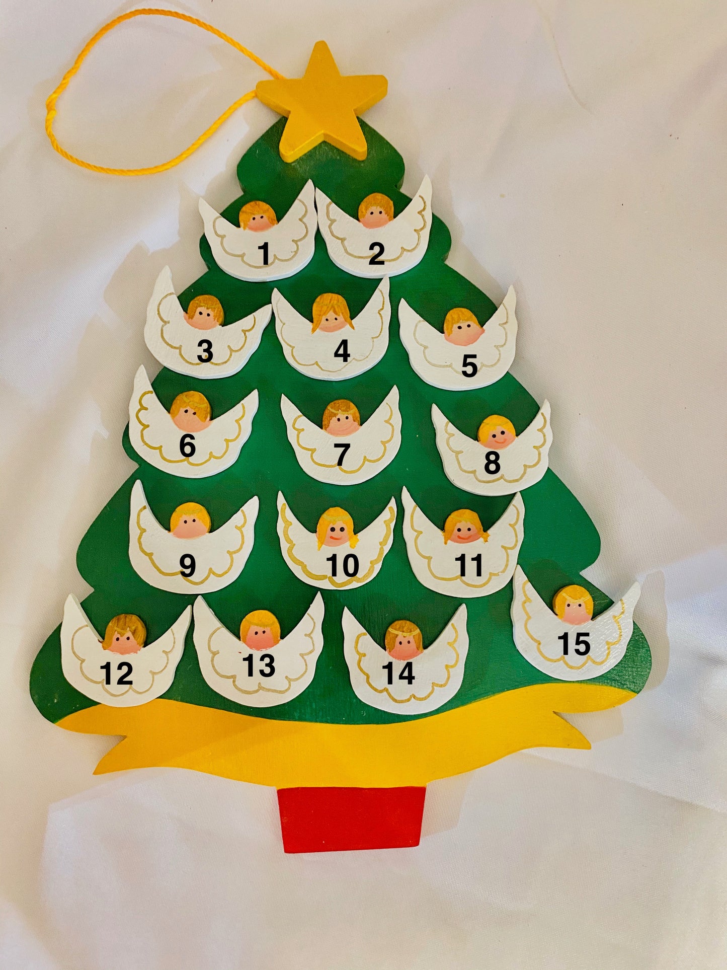 Personalized Ornament 15 Angels on a Christmas Tree  8.5" x 7"