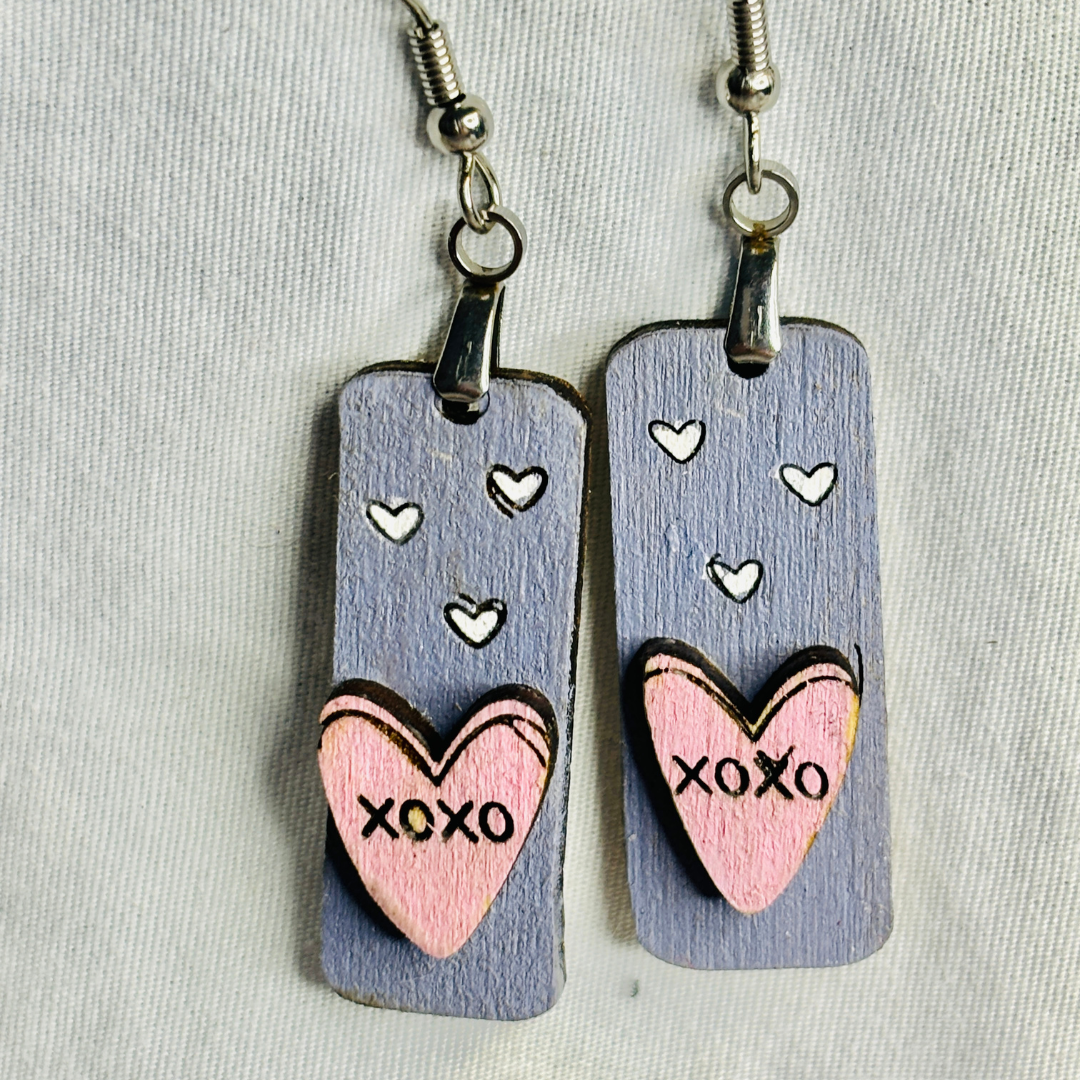 XOXO Heart on Lavender
