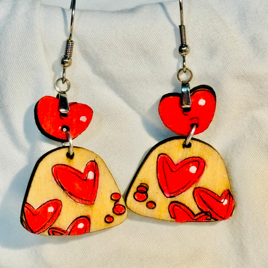 Loads of Hearts Dangle Earrings
