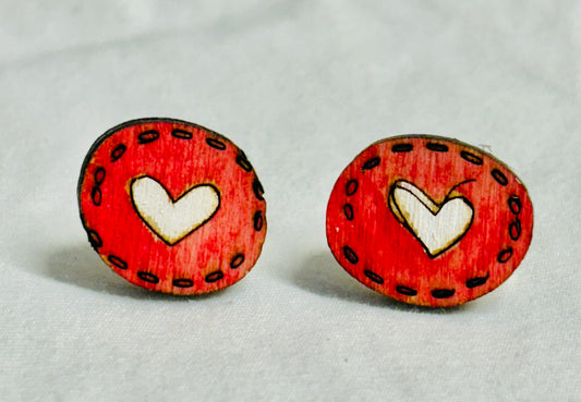 Heart in the Round Stud Earring