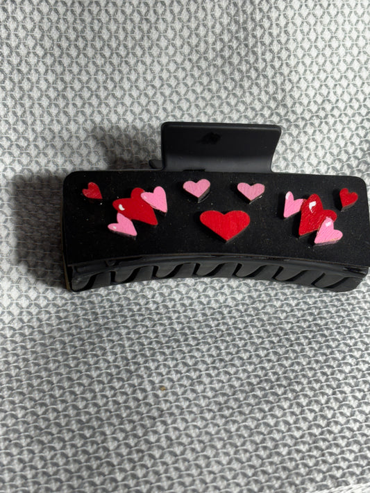 Hearts and More Hearts 4" Hair clip