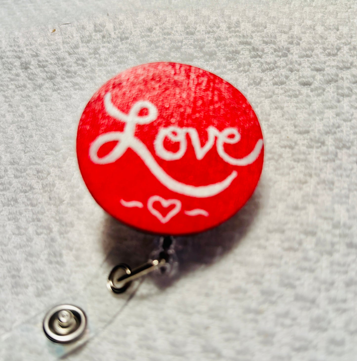 Love Retractable Badge Reel