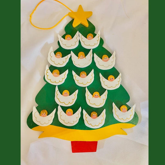 Personalized Ornament 14 Angels on a Christmas Tree  8.5" x 7"