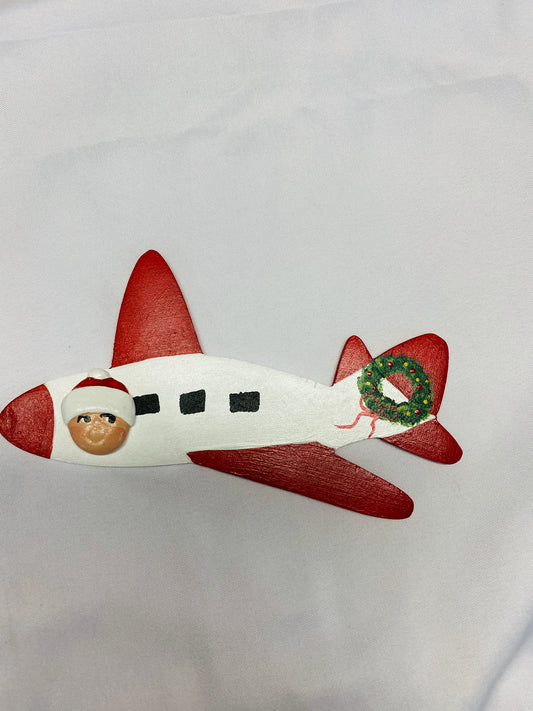 Airplane with 1 Santa Head