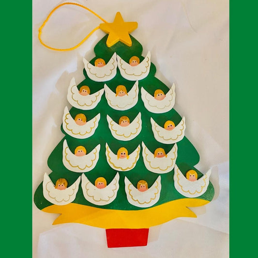 Personalized Ornament 15 Angels on a Christmas Tree  8.5" x 7"